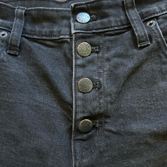 J. Crew Classic Denim Button Fly High Waisted Shorts in Black Wash - Picture 6 of 7